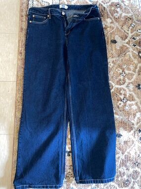 refuge Dark Blue Wide Leg Jeans